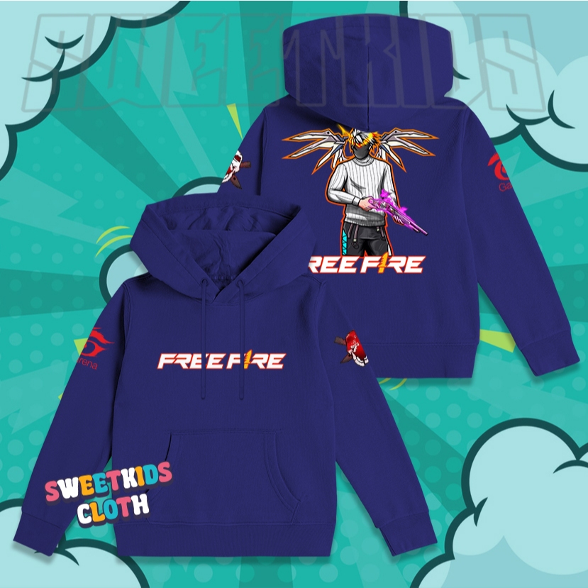 Hoodie Anak Free Fire Garena FF SG 2 M1887 / Jaket Anak FF SG 2 M1887 Free Fire Gratis Nama