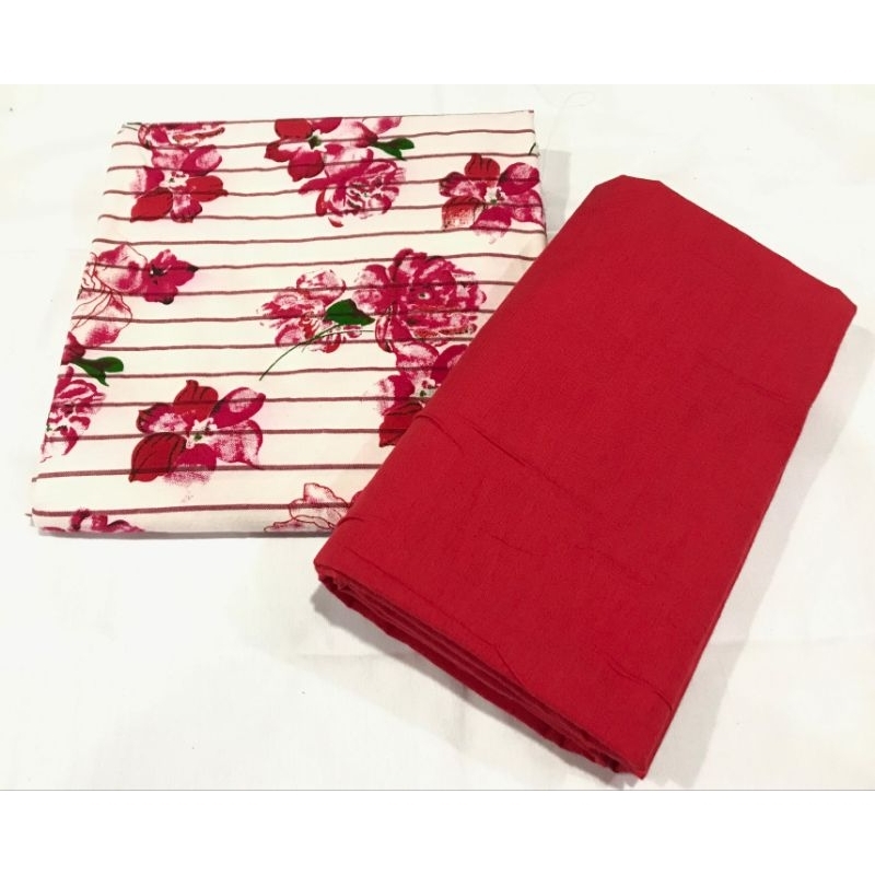 Kain Tenun Lurik Printing dan Tenun Polos Merah Putih 17 Agustus