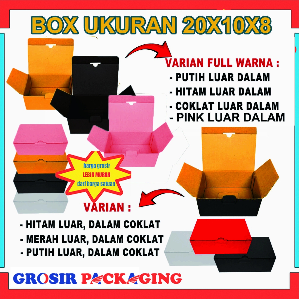 

Box 20x10x8cm /Box Sloop/Kardus Polos/Karton