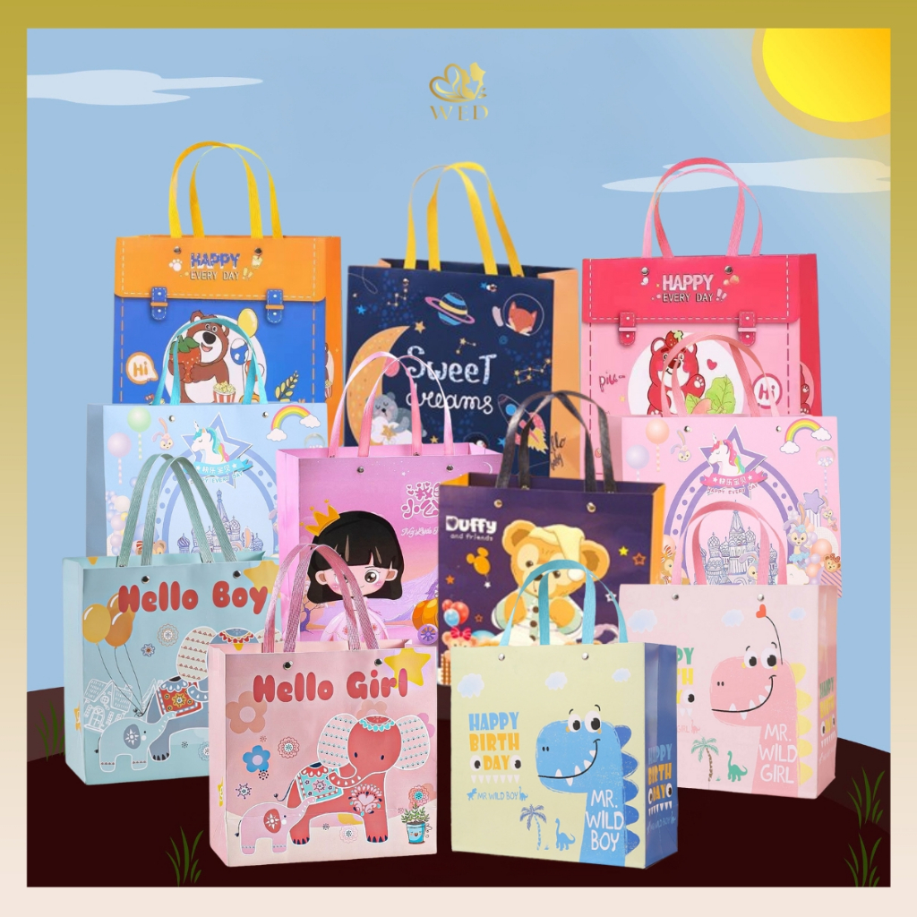 

WED Goodie Bag Ulang Tahun Anak Kotak Kado Ulang Tahun Paperbag Ulang Tahun Anak Variasi Anak-anak PP08