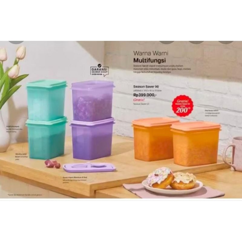 Four Season saver/Wadah bumbu/Tempat bumbu/Ori Tupperware