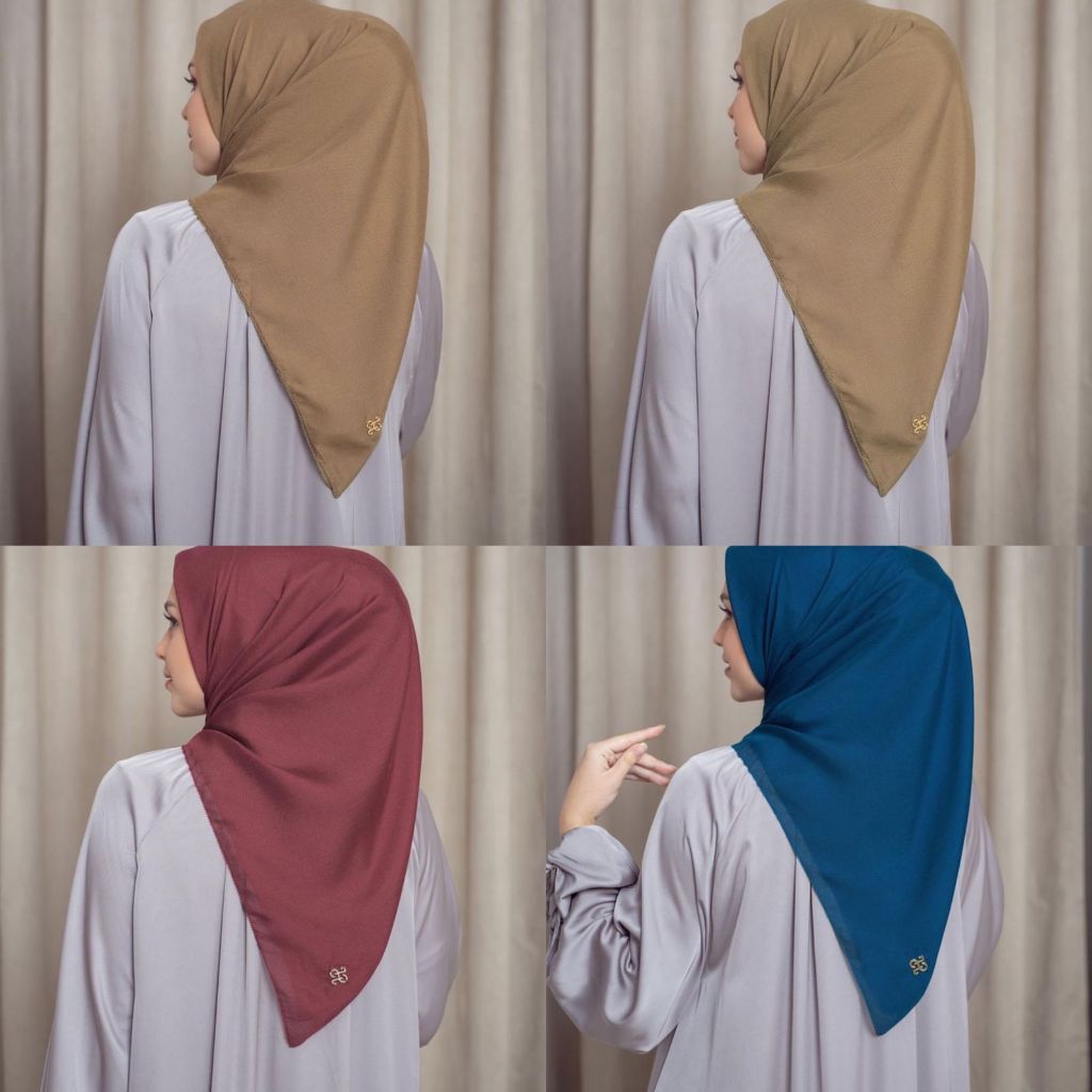 HL Paris Ultrafine heaven lights kerudung hijab segi empat jilbab cinnamon toasted scarlet teal