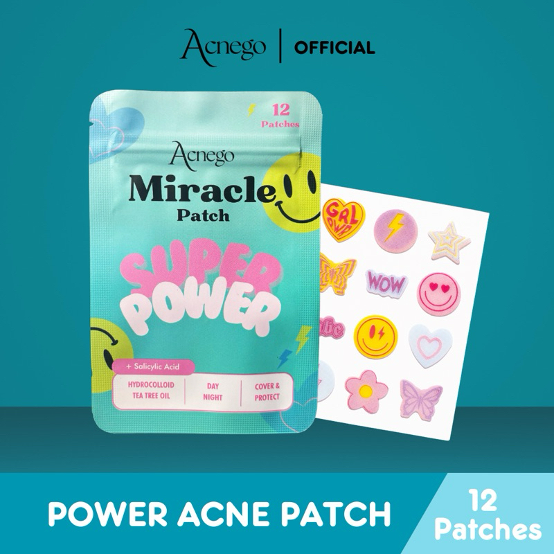 ACNEGO Pimple Patch Super Power Daily Use For Work - Hydrocolloid Obat Jerawat