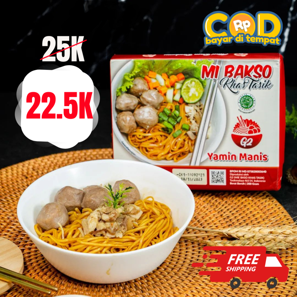 

PROMO SPESIAL Mie Baso Khas Tasik G2 Mie Baso Instan Oleh Oleh Tasik