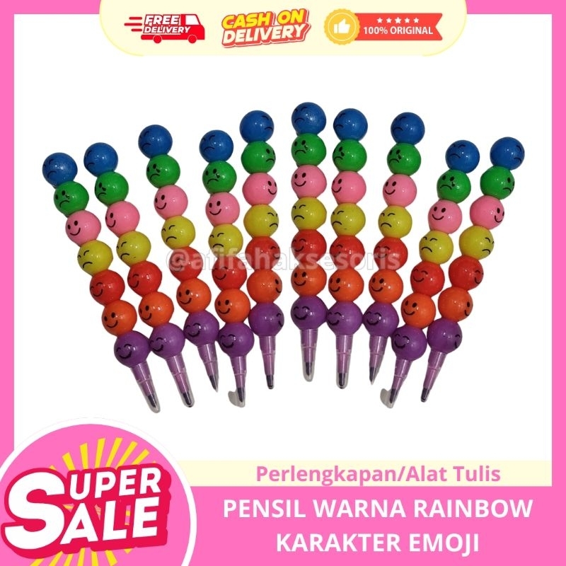

Pensil warna Rainbow karakter emoji