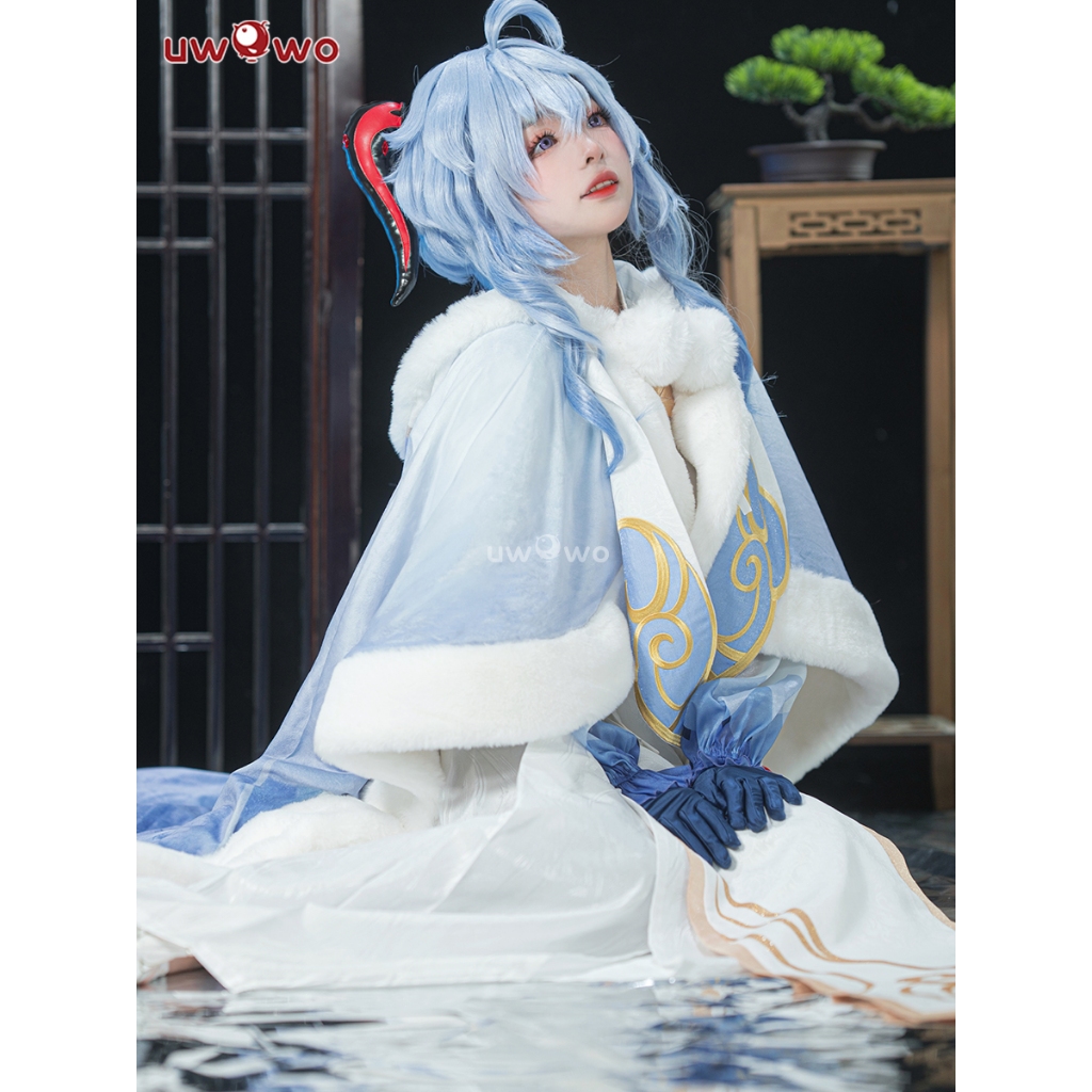 【Uwowo】Genshin Impact cosplay Ganyu cosplay Costume and Ganyu Wig