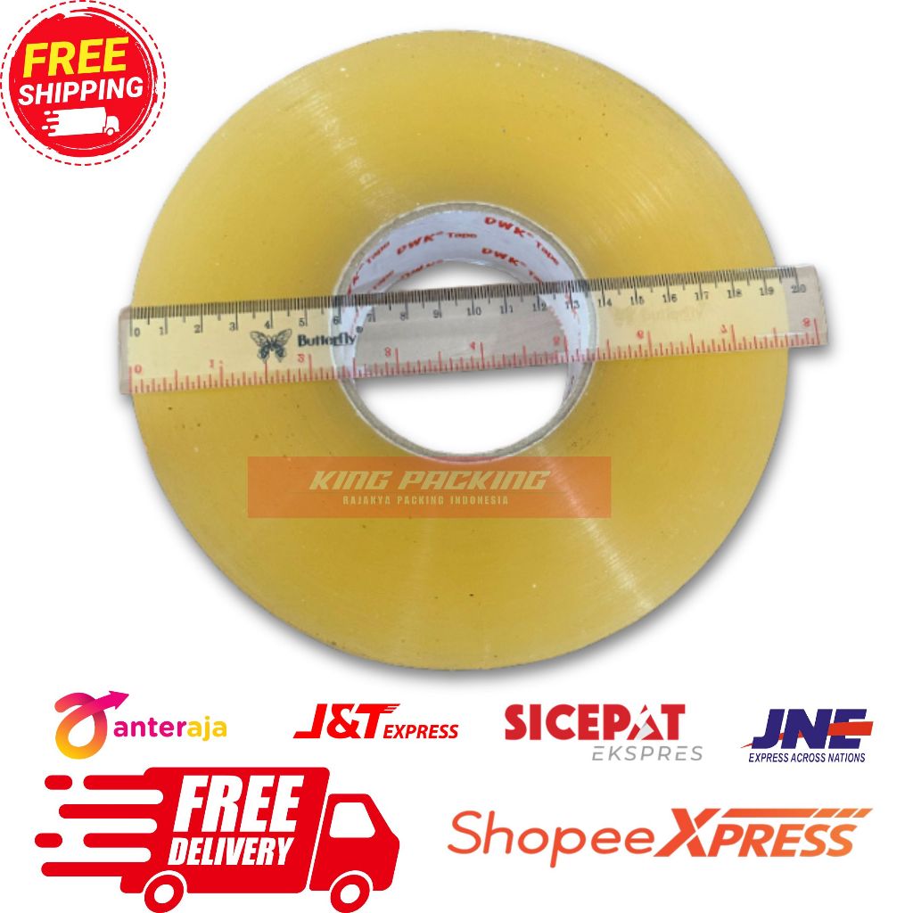 

(SUPER TEBAL!!!) Lakban Super JUMBO Bening / Coklat 48mm x 1000 Yard JunDW