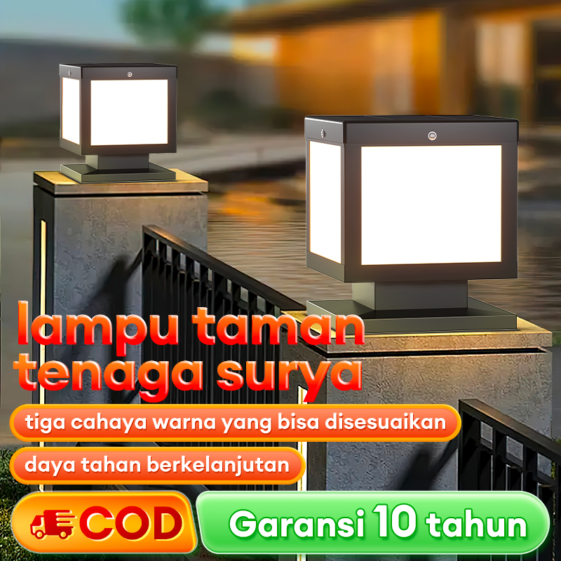 [Garansi 10 tahun] lampu taman tenaga surya lampu taman tenaga matahari lampu outdoor tenaga surya