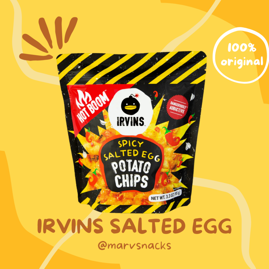 

IRVINS Hot Boom Salted Egg Potato Chips (95 grams)