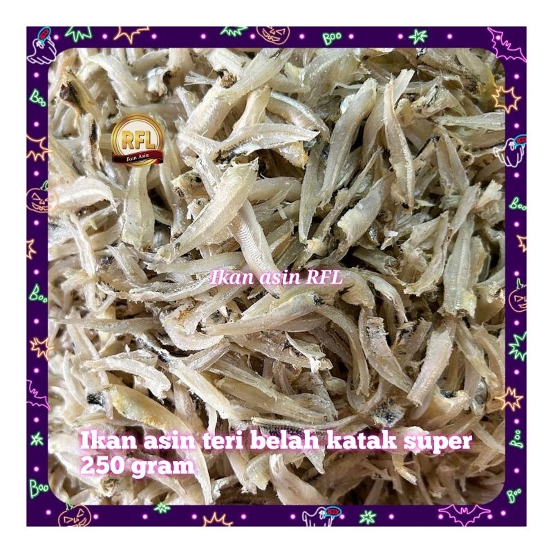 

ikan asin teri belah katak super 250gram