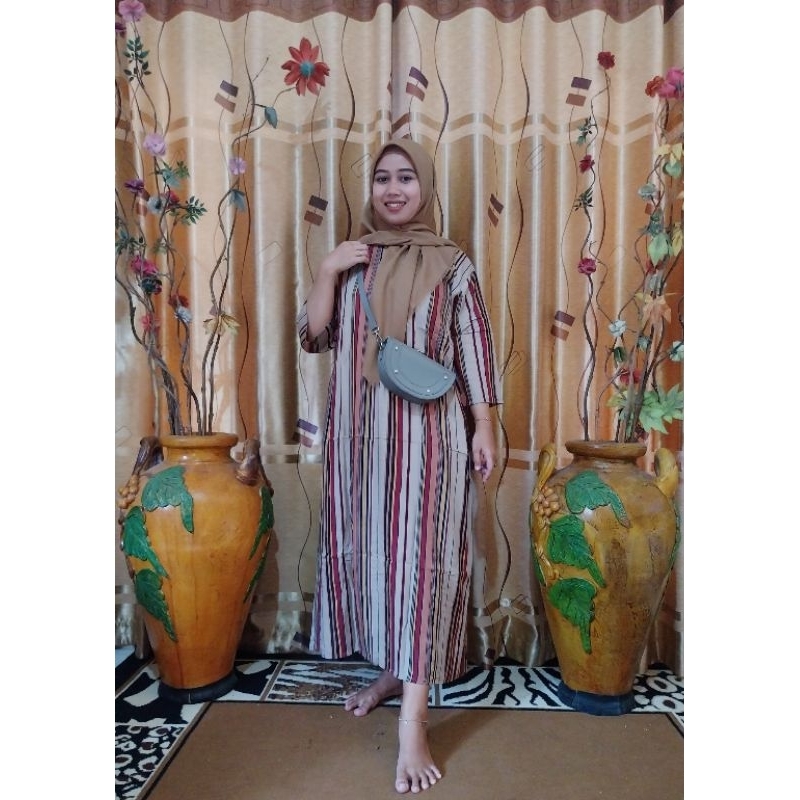 Daster dres 3/4 kekinian motif