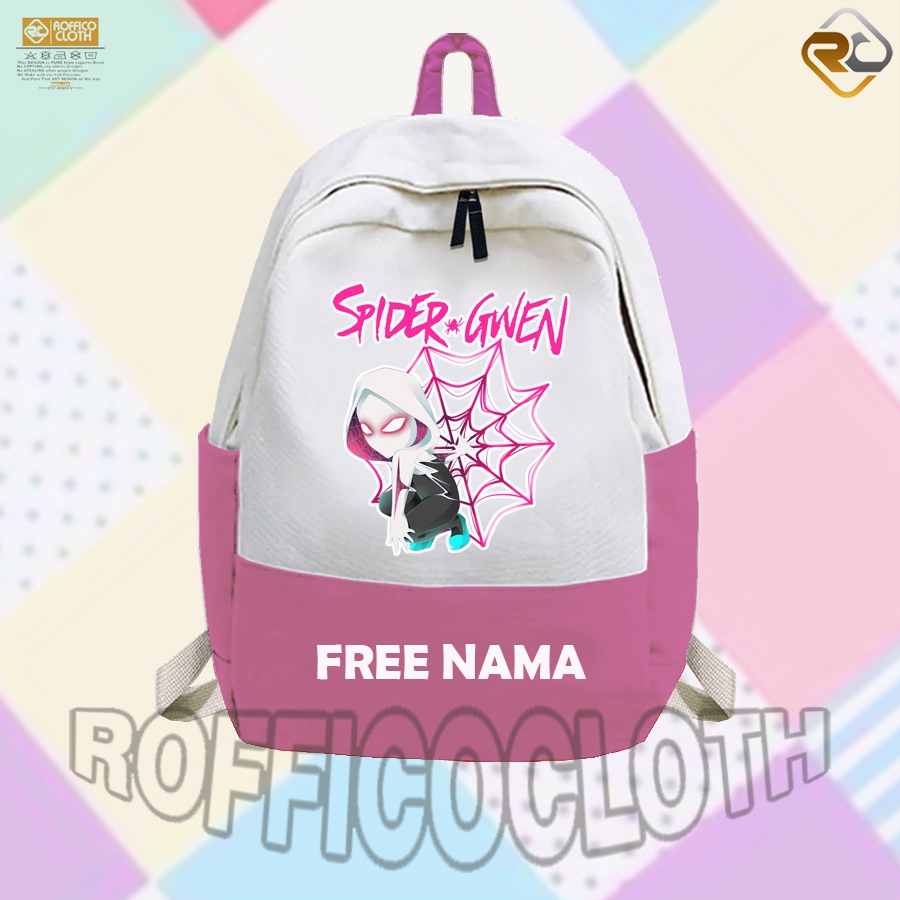 TAS RANSEL ANAK TAS SEKOLAH ANAK KARAKTER  SPIDER GWEN SPIDERMAN ACROSS THE SPIDER VERSE