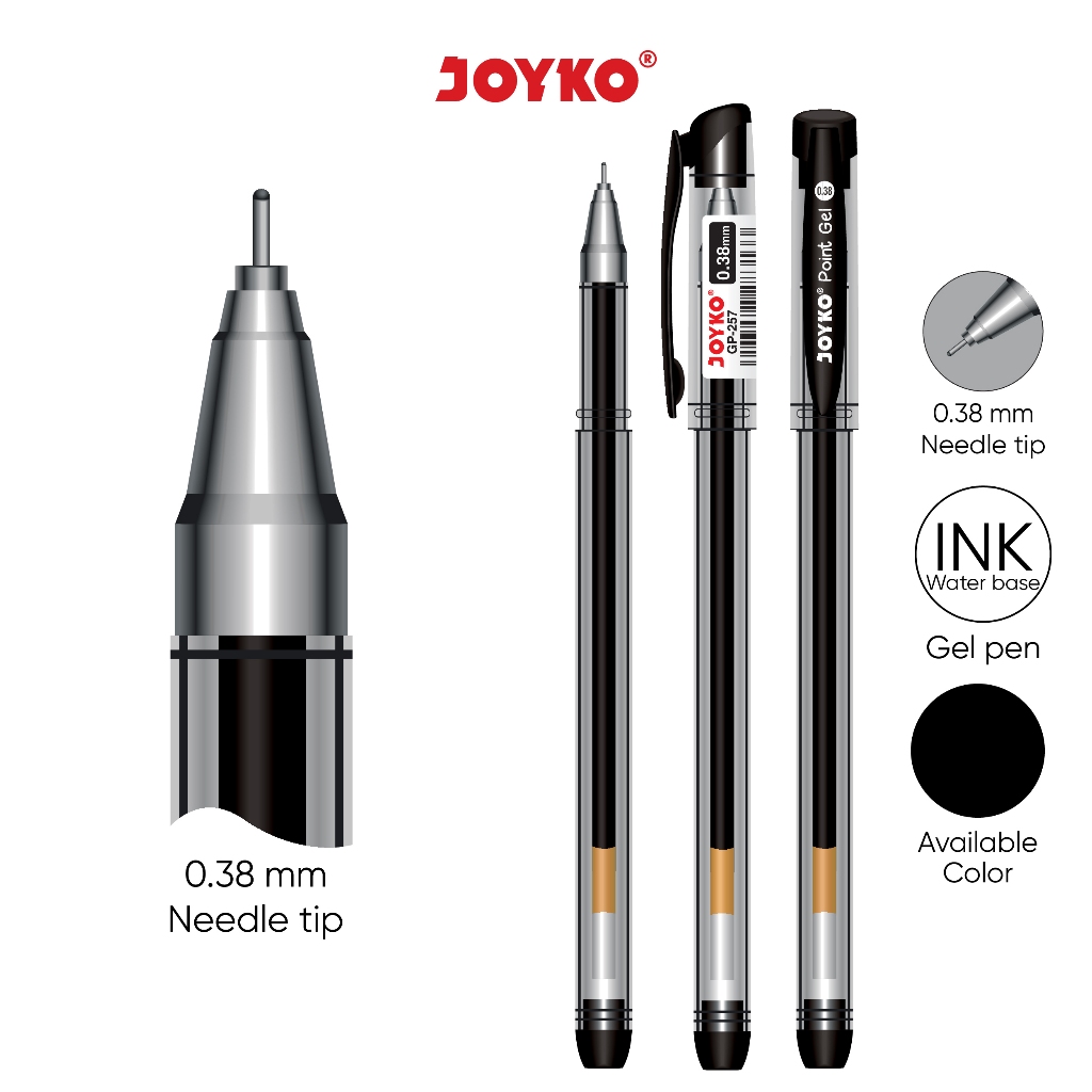 

Gel Pen Pulpen Pena Joyko GP-257 Point Gel 0.38 mm