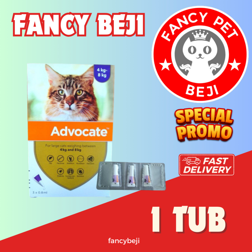 obat kutu kucing advocate 0.8ml advocate large 4 - 8kg
