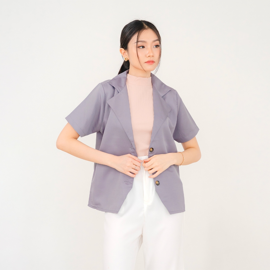 [MODRE] Kyra Blazer | Blazer Korea / Blazer Lengan Pendek / Top Wanita / Blazer Casual / Outer Wanit