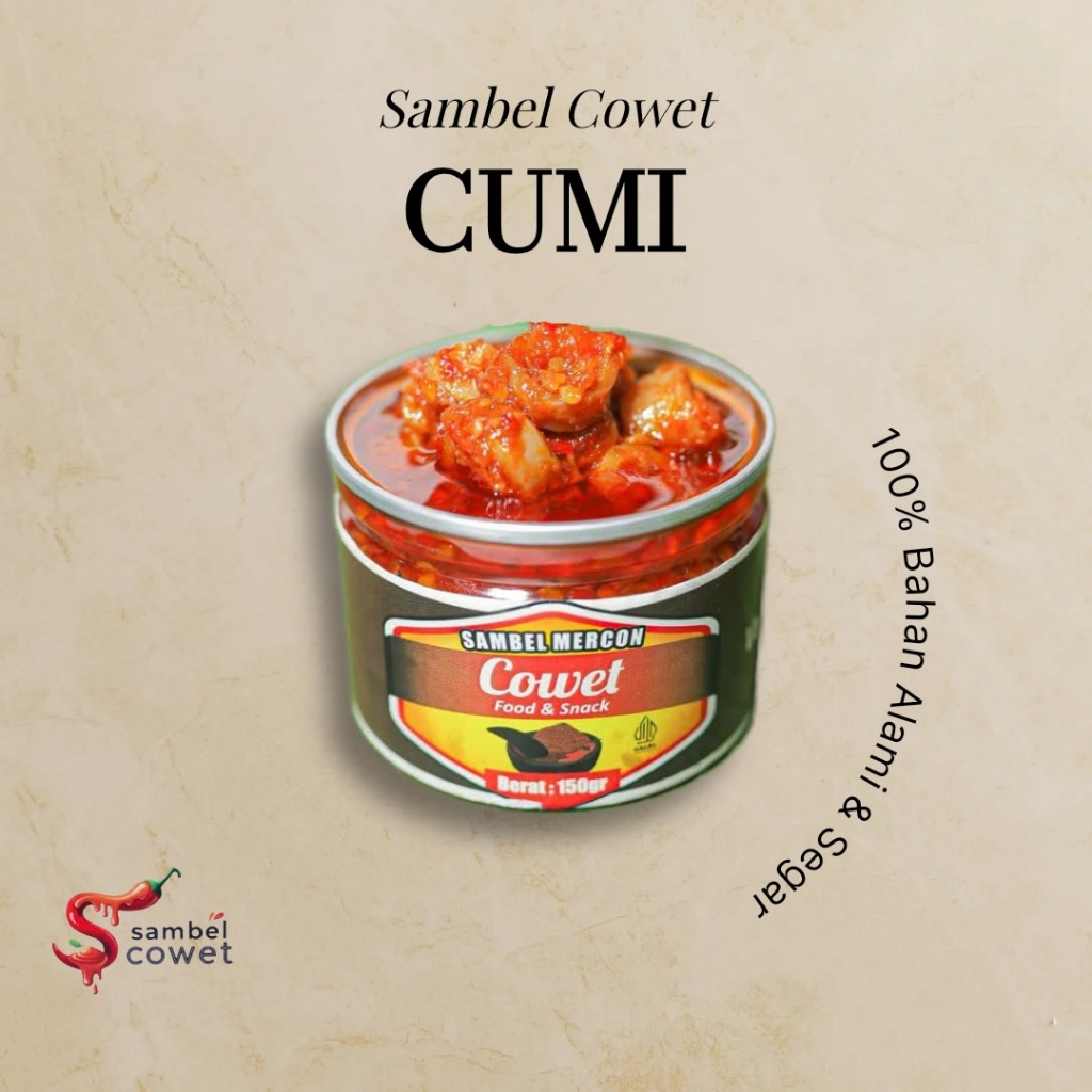 

Sambal cowet - sambal cumi 150gr