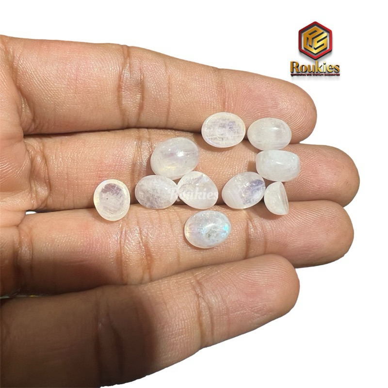 [HANYA BATU] Batu Biduri Bulan Moonstone Klep Biru Srilanka