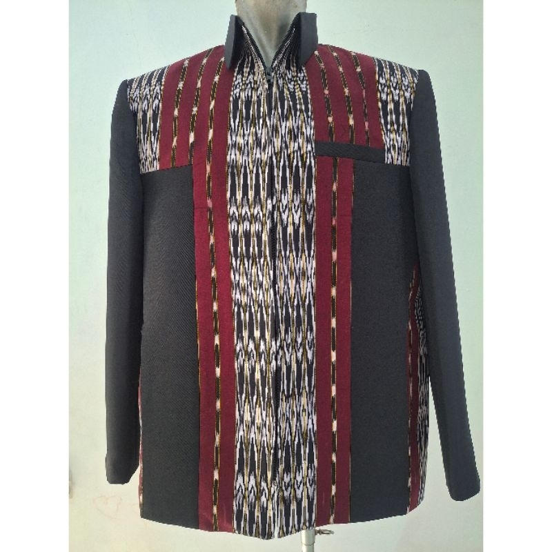 Jas Jaket Formal Ulos / Jas Semi Jaket / Jas Jaket kombinasi ulos/ Jas jaket ulos Sumatera