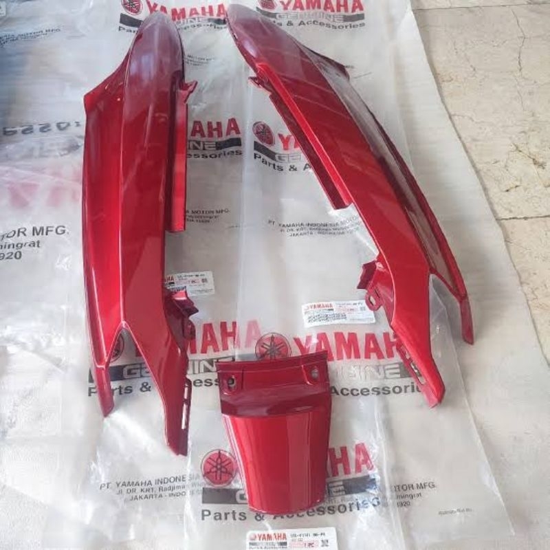 Cover Body Mio Smile Sporty warna Merah Maron Original Yamaha 5TL