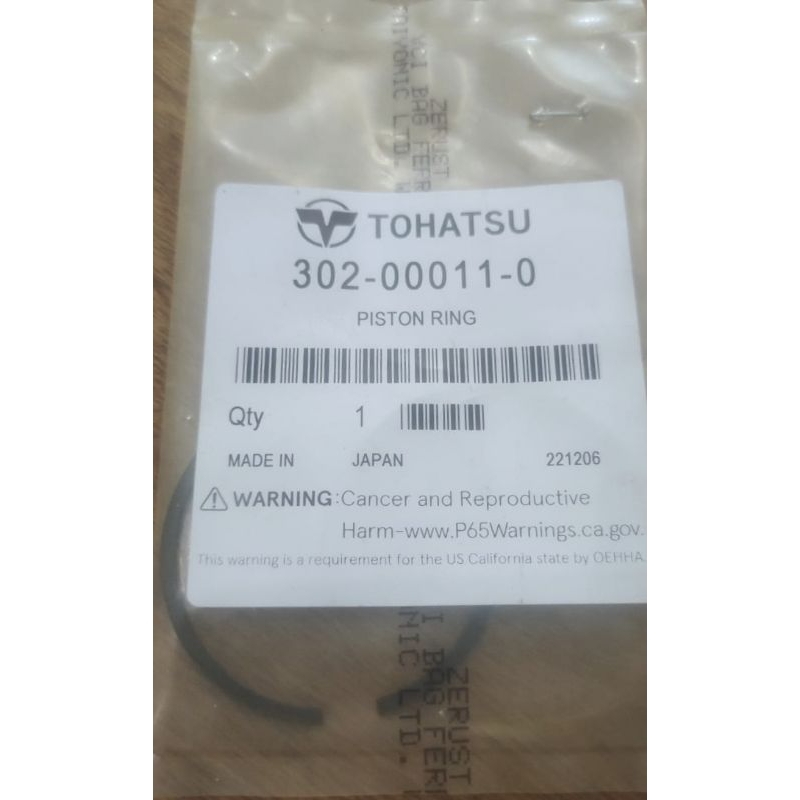 RING PISTON STD TOHATSU 3,5HP DAN MERCURY 3,3HP