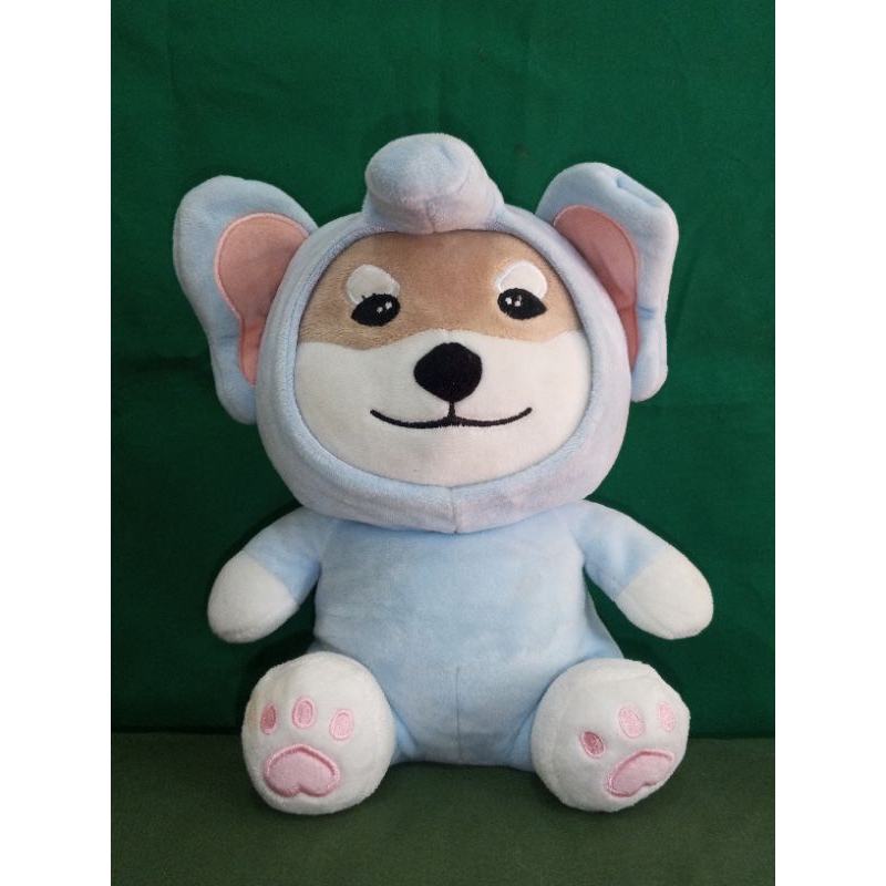 Boneka Shiba Kostum Gajah Bisa Lepas Kostum