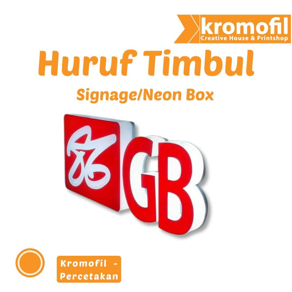 Huruf Timbul Signage Neon Box Akrilik Galvanis | bisa pakai lampu atau tidak