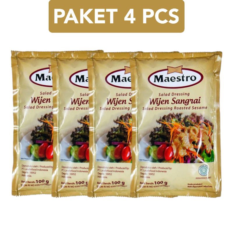 

Maestro Salad Dressing Wijen Sangrai 100 g x 4