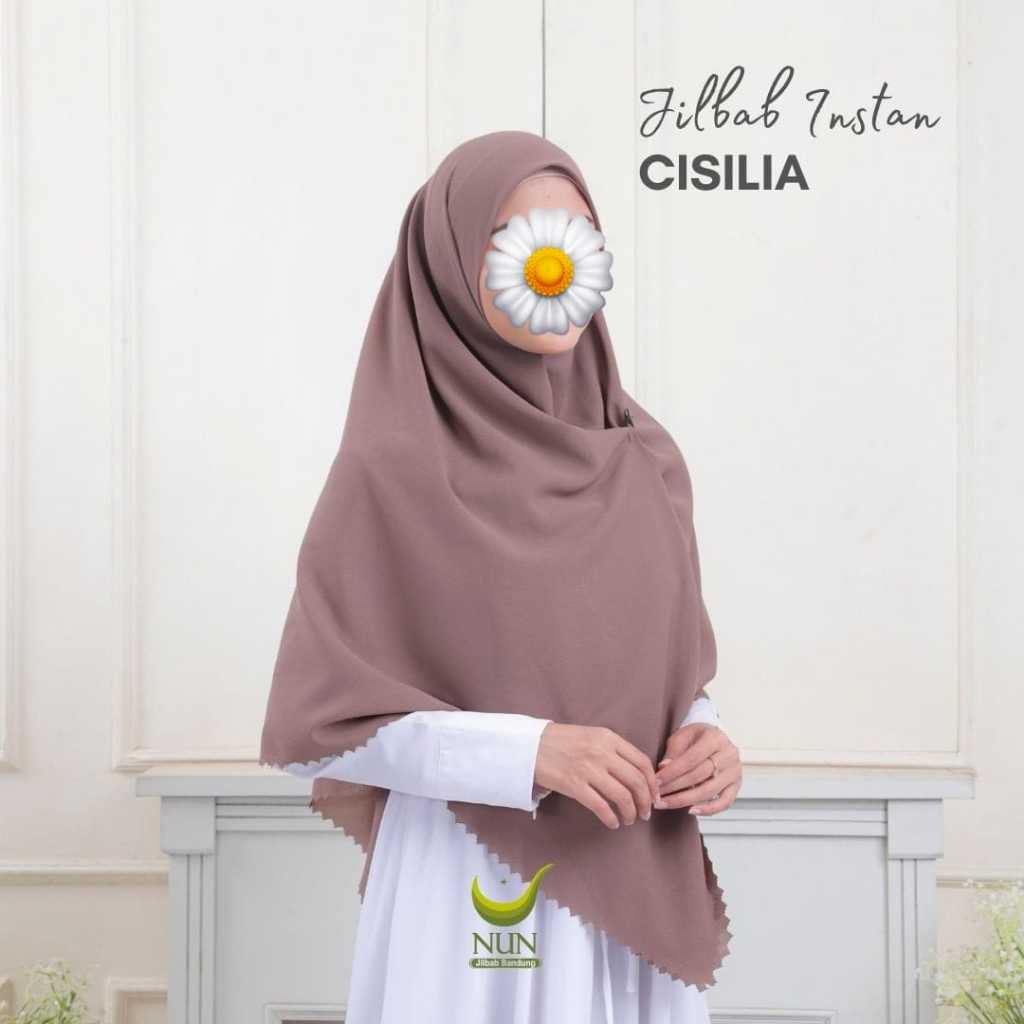 Cisilia Khimar Segi Empat Instant by Nun / Khimar Segi Empat Instant / Khimar Segi Empat / Hijab Ins