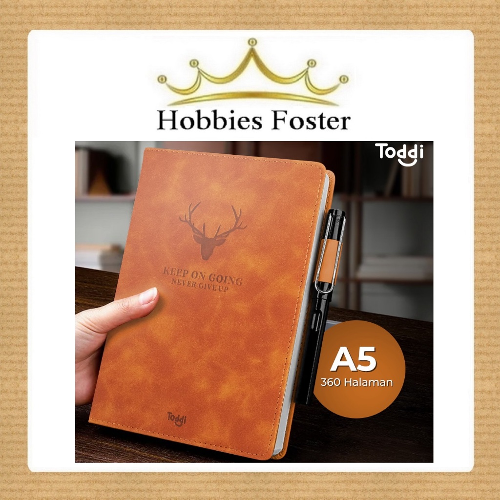 

Toddi Note Book Diary Buku Jurnal Buku Tulis Agenda Notebook Hardcover A5 - 360 Halaman / Brown