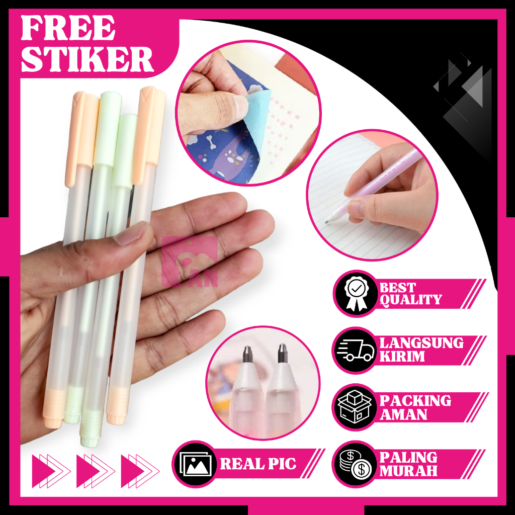 

1PCS Lem Cair Bentuk Pena Perekat Kertas Motif Pulpen Peralatan Sekolah Kantor Glue Stick Penempel Paper Pen A165