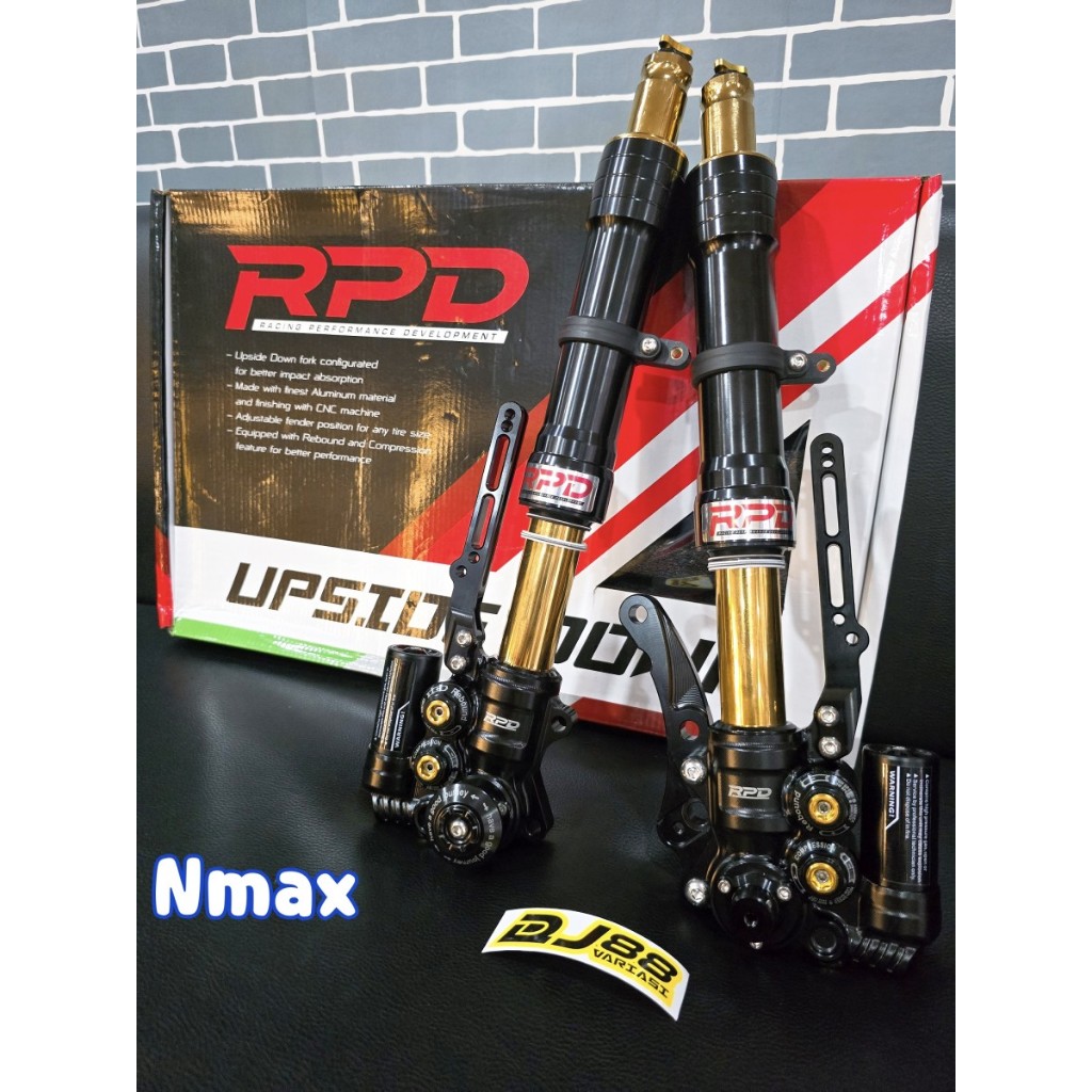Usd rpd nmax upsidedown rpd shock depan sok depan pnp bracket kaliper axial new nmax old nmax