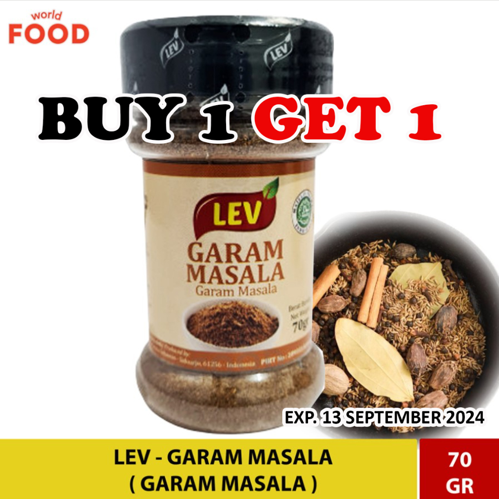 

LEV GARAM MASALA 70GR *PROMO BUY1 GET1 FREE*