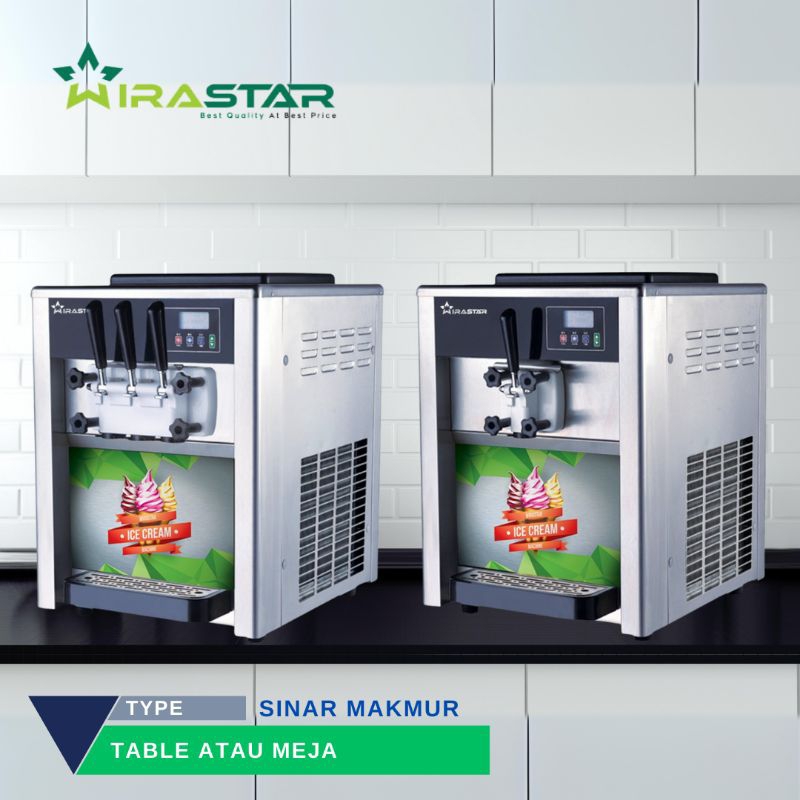 Soft Ice Cream Machine | Mesin Ice Cream Lembut Tipe Meja - WIRASTAR
