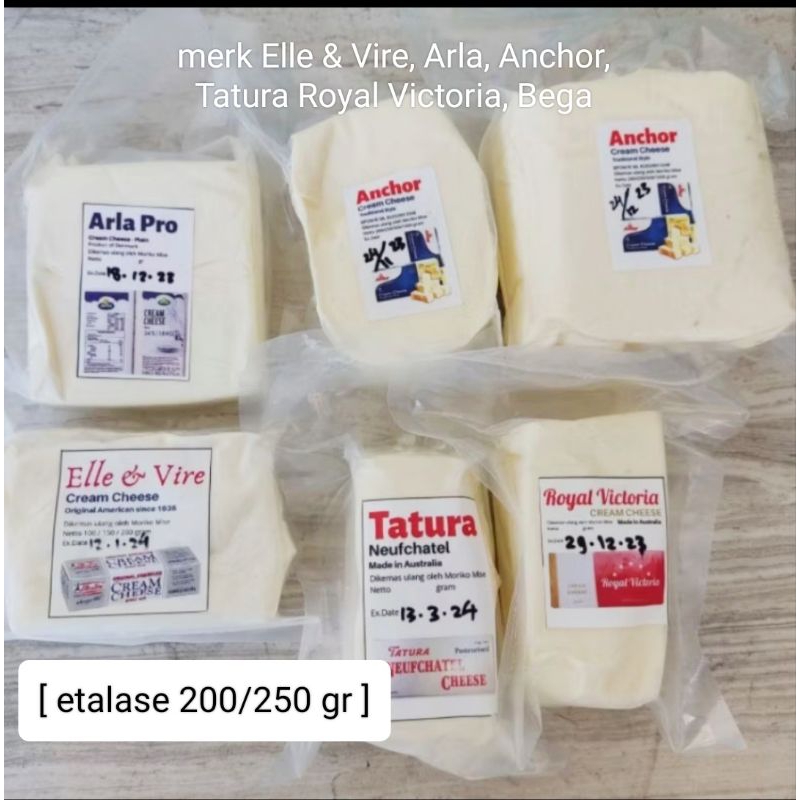 

[ SHARE PACK 200 gr ] elle vire CREAM CHEESE / keju anchor cream cheese / tatura neufchatel /royal victoria / arla cream cheese spread / CHEESY heavy cream cheese elle & vire