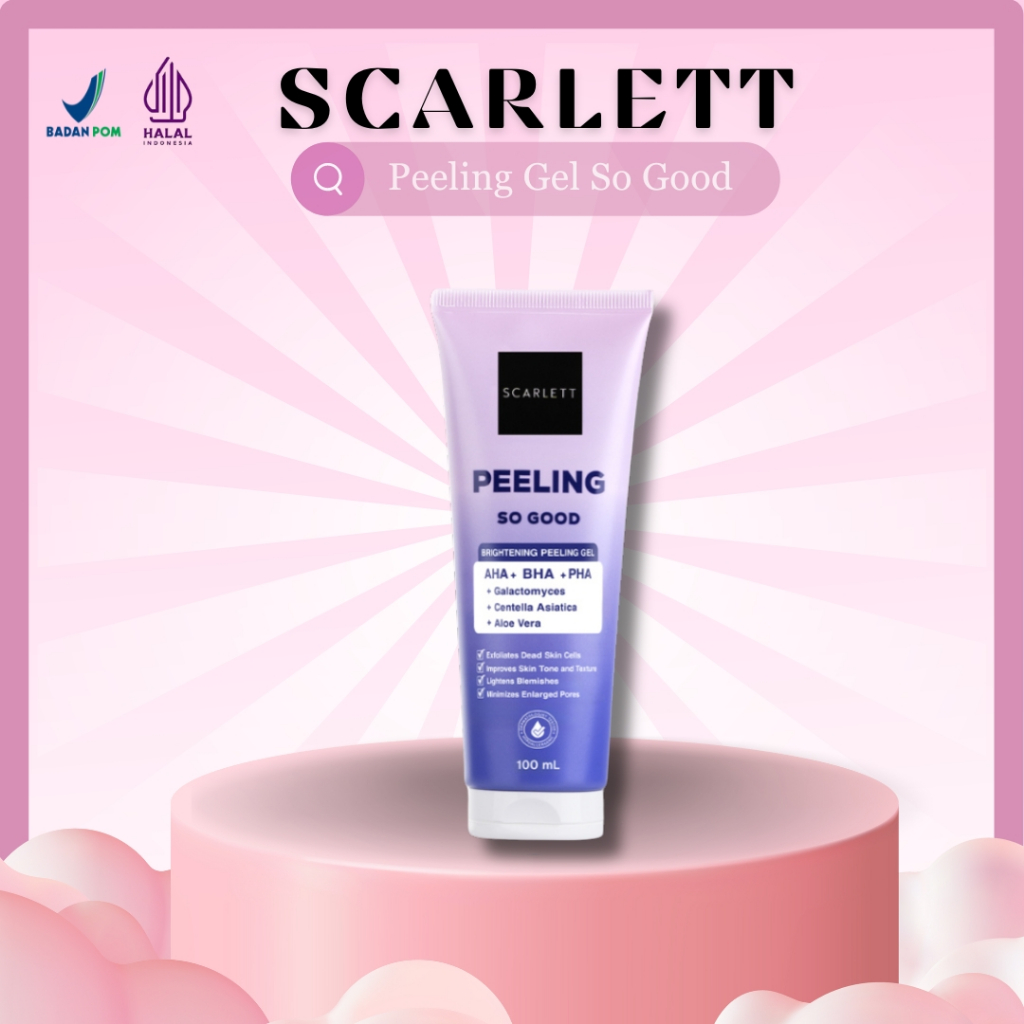 SCARLETT Whitening Peeling Gel Peeling So Good - Serum Eksfoliasi Wajah untuk Mengangkat Sel Kulit M