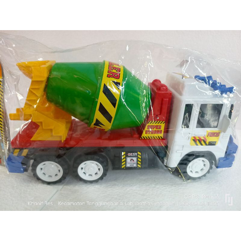 Super truck construction mainan anak mainan truk molen