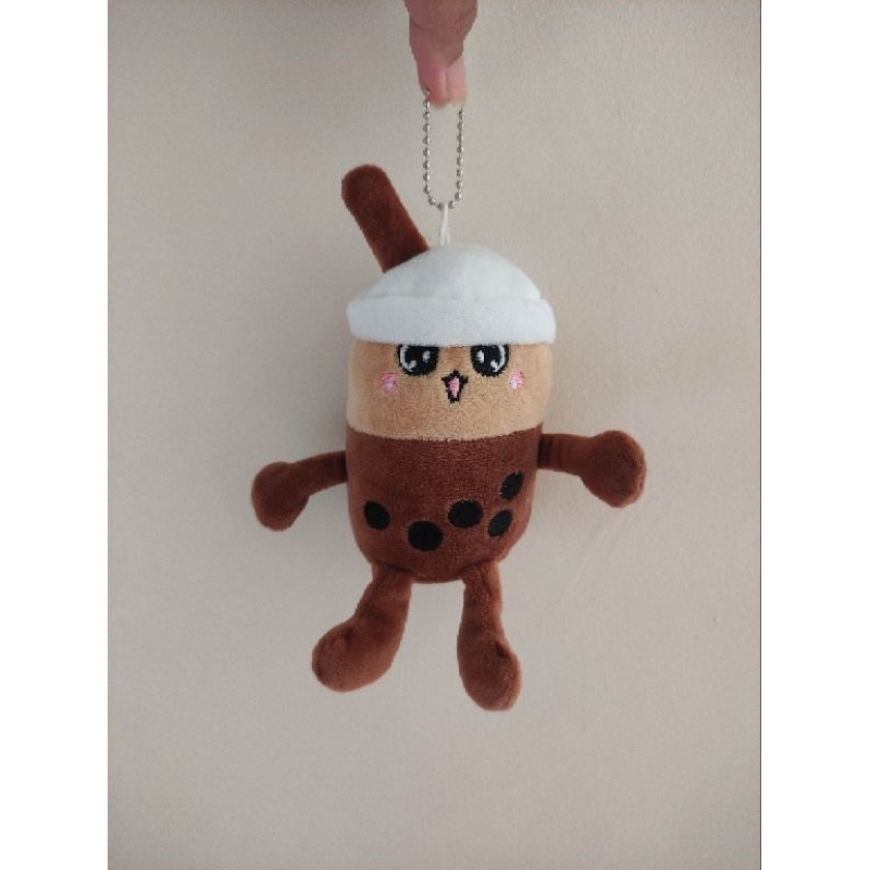 Boneka gantungan tas karakter minuman boba imut lucu