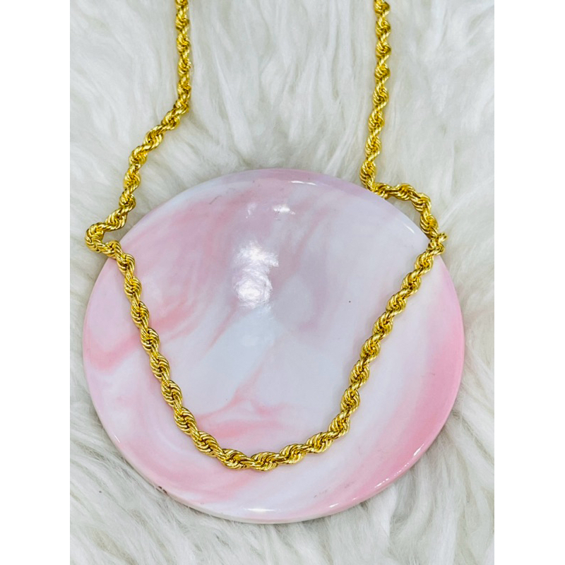 kalung tali korea best seller emas asli kadar 700 & 875 mewah elegant