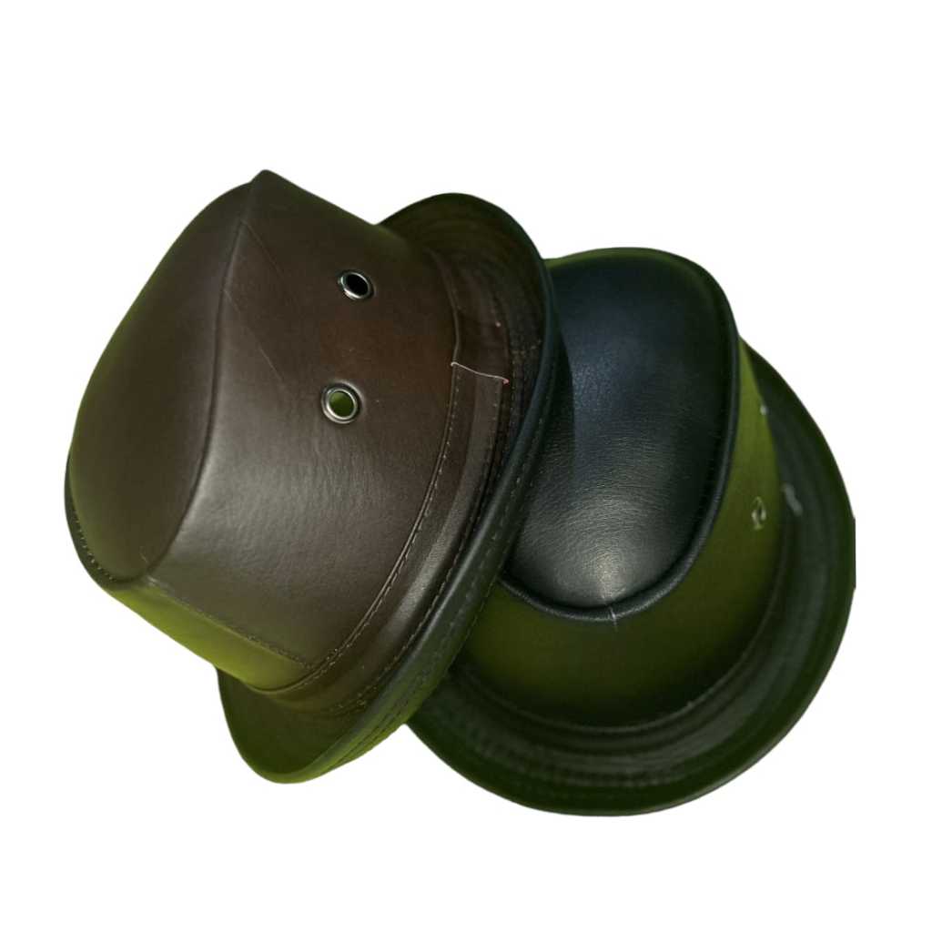 TOPI LAKEN KULIT ASLI TOPI PEDORA KULIT ASLI GARUT GAGAH KEREN MURAH