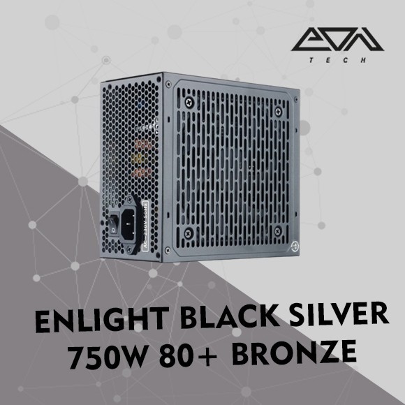 Enlight Black Silver 750W 80+ Bronze Modular Power Supply | PSU 750Watt
