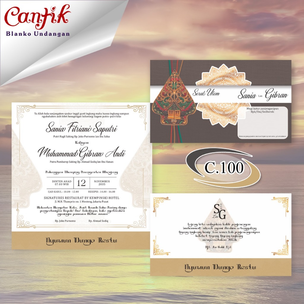 BLANKO UNDANGAN CANTIK 100