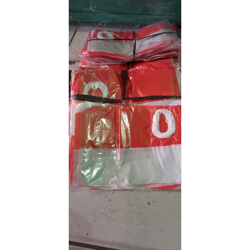 Bendera Plastik Merah Putih/Bendera Plastik Bertali