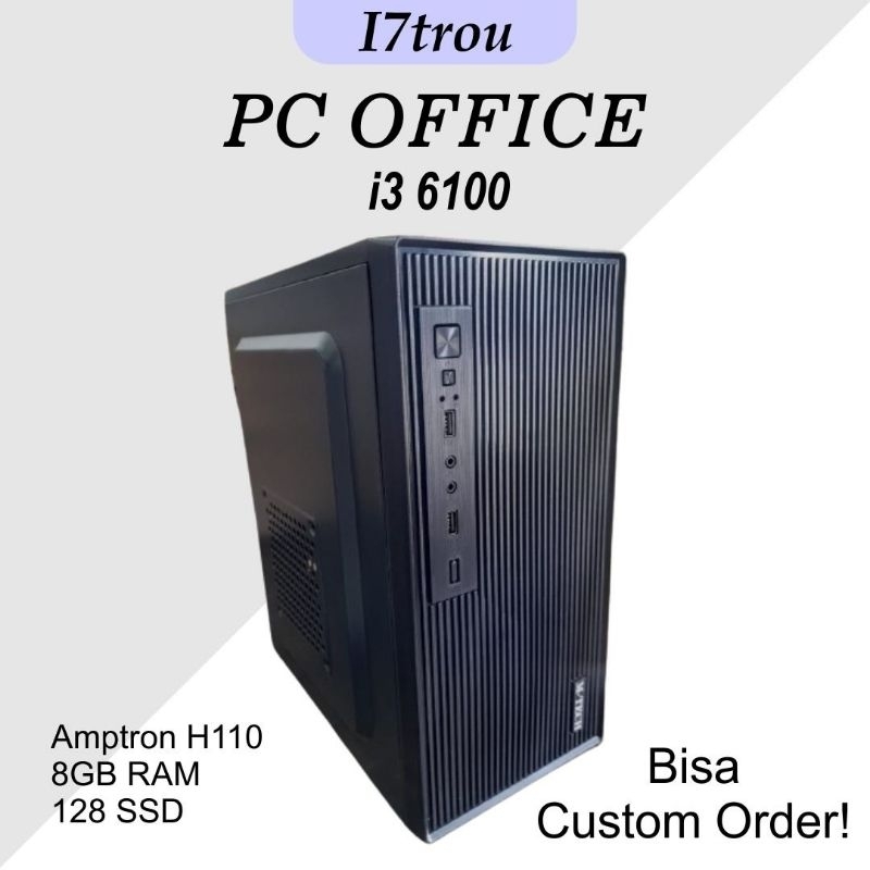 PAKET CPU / PC RAKITAN intel core i3 gen 6 6100 ddr4 - PC Office/Sekolah