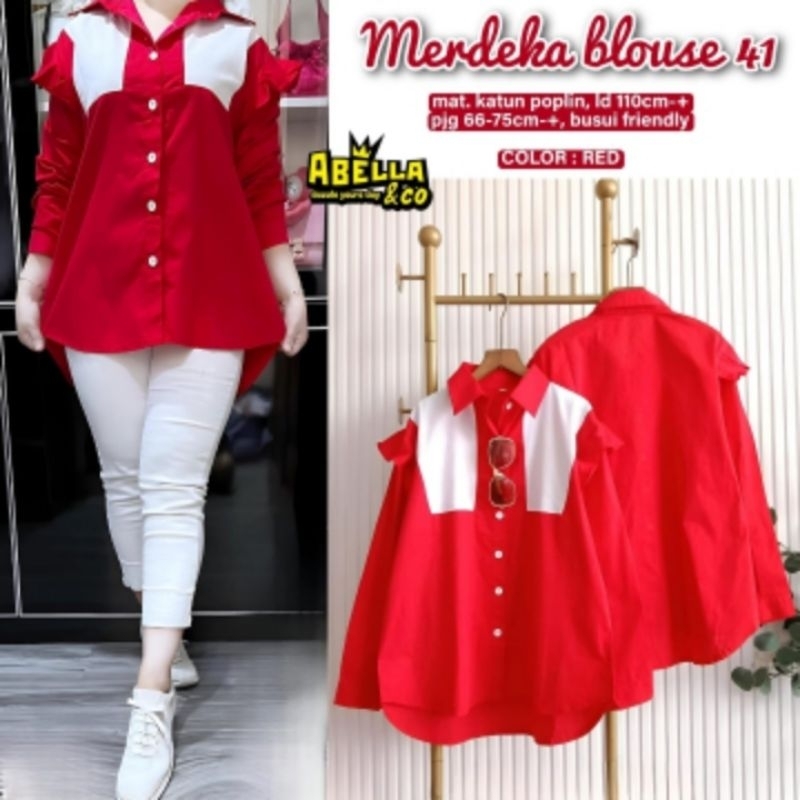 merdeka blouse by abella