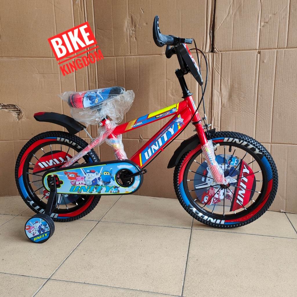 sepeda bmx anak unity super wings ready ukuran 16 daan 18inch ban pompa music dan lampu