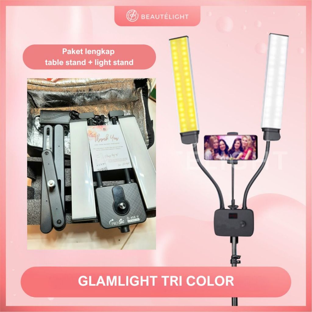 Glamlight Bi Color Full Set Beautelight | Glam Light Ringlight Bi Color