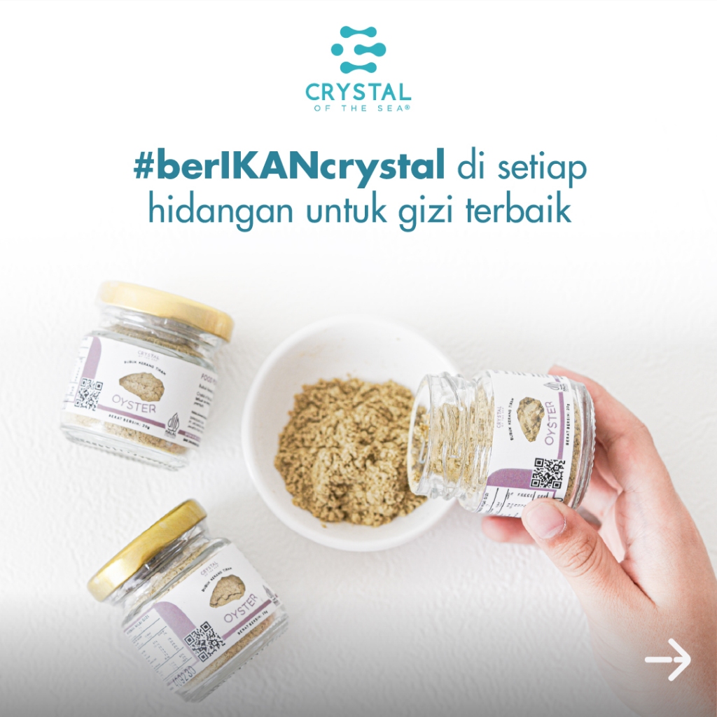 

Crystal of the Sea Oyster Powder (20GR) (80GR)/ Bubuk Kerang Tiram / Pengganti Oyster Sauce / Saus