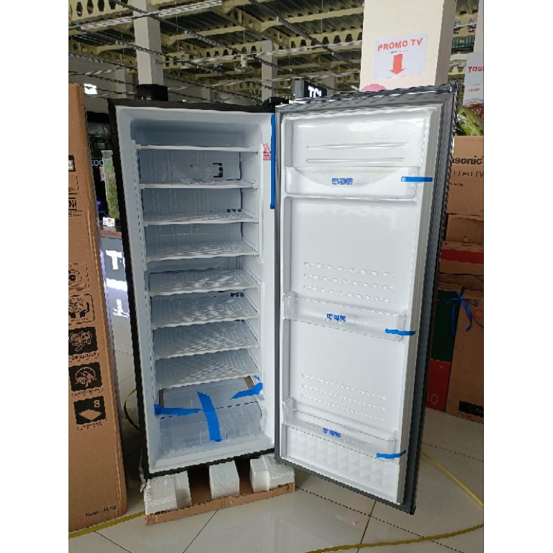 Standing Freezer Kulkas Es Batu Sharp FJ-M198A-HS 8 Rak