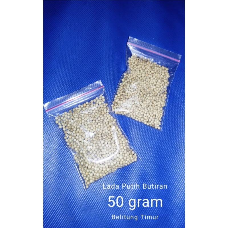 

Lada Putih Butiran 50gram Belitung Timur