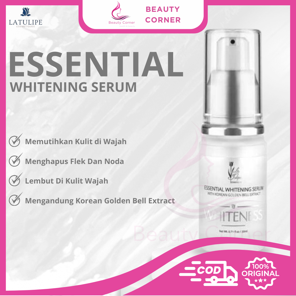 La Tulipe Essential Whitening Serum - 20ml Mencerahkan dan Mengurangi Flek di Wajah